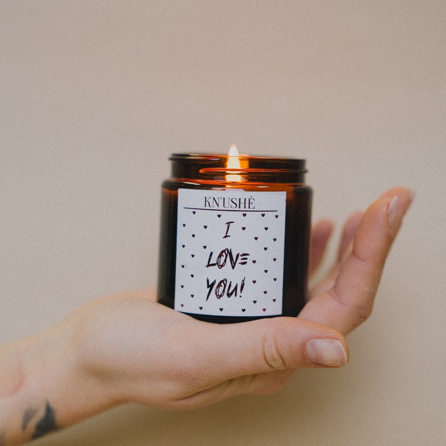 Soy wax candle “I LOVE YOU”