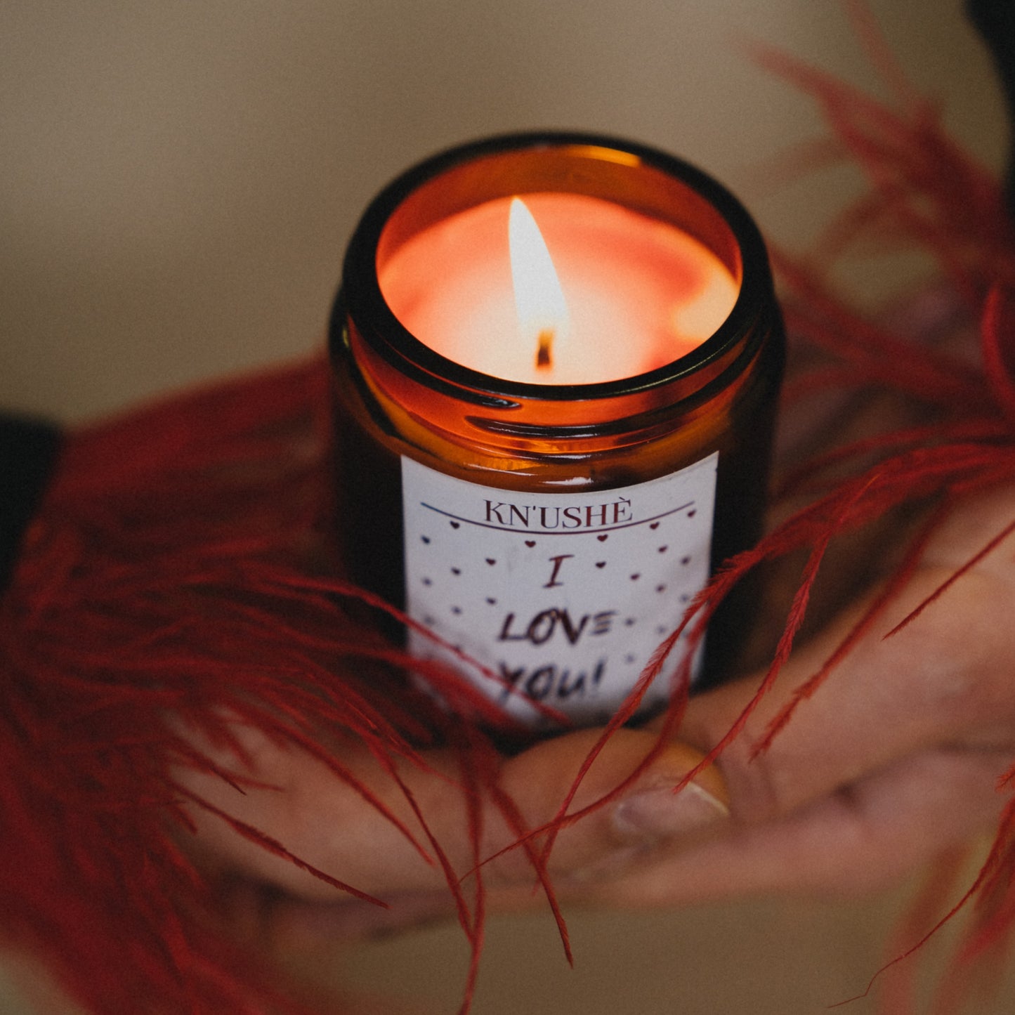 Soy wax candle “I LOVE YOU”