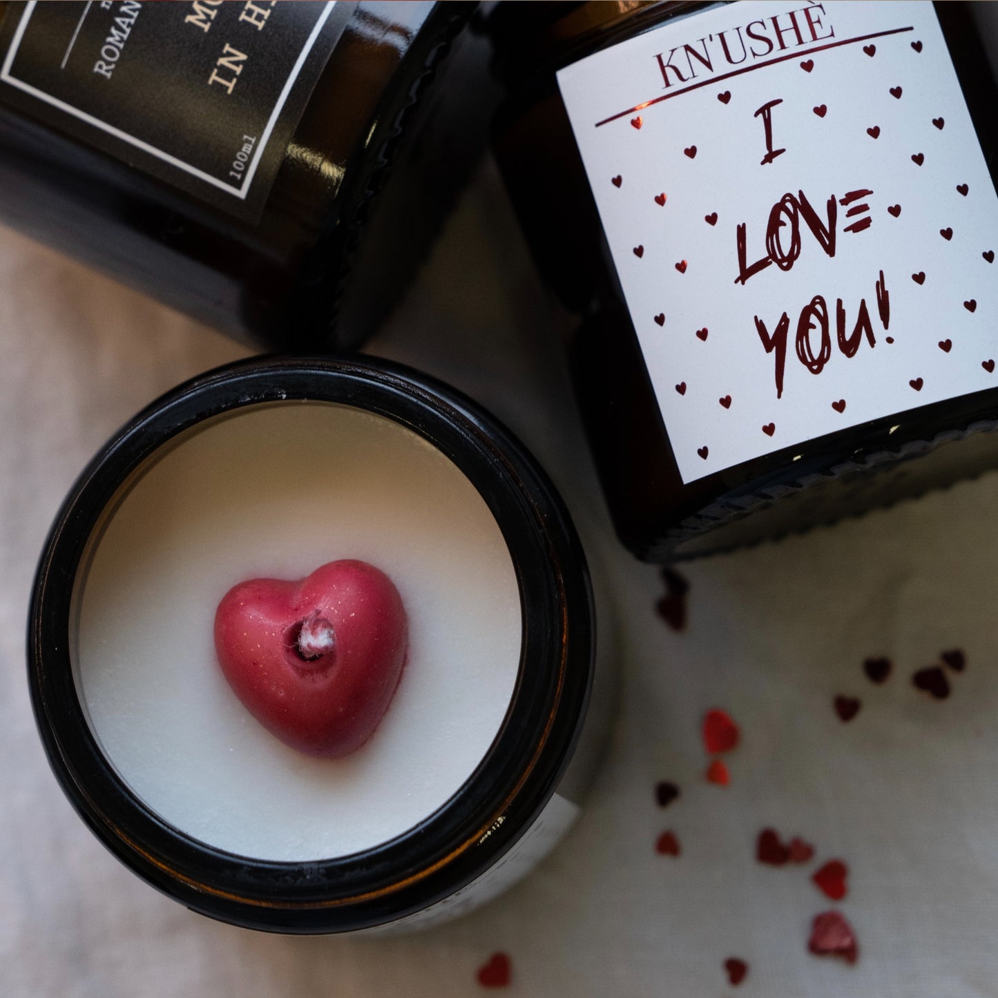 Soy wax candle “I LOVE YOU”