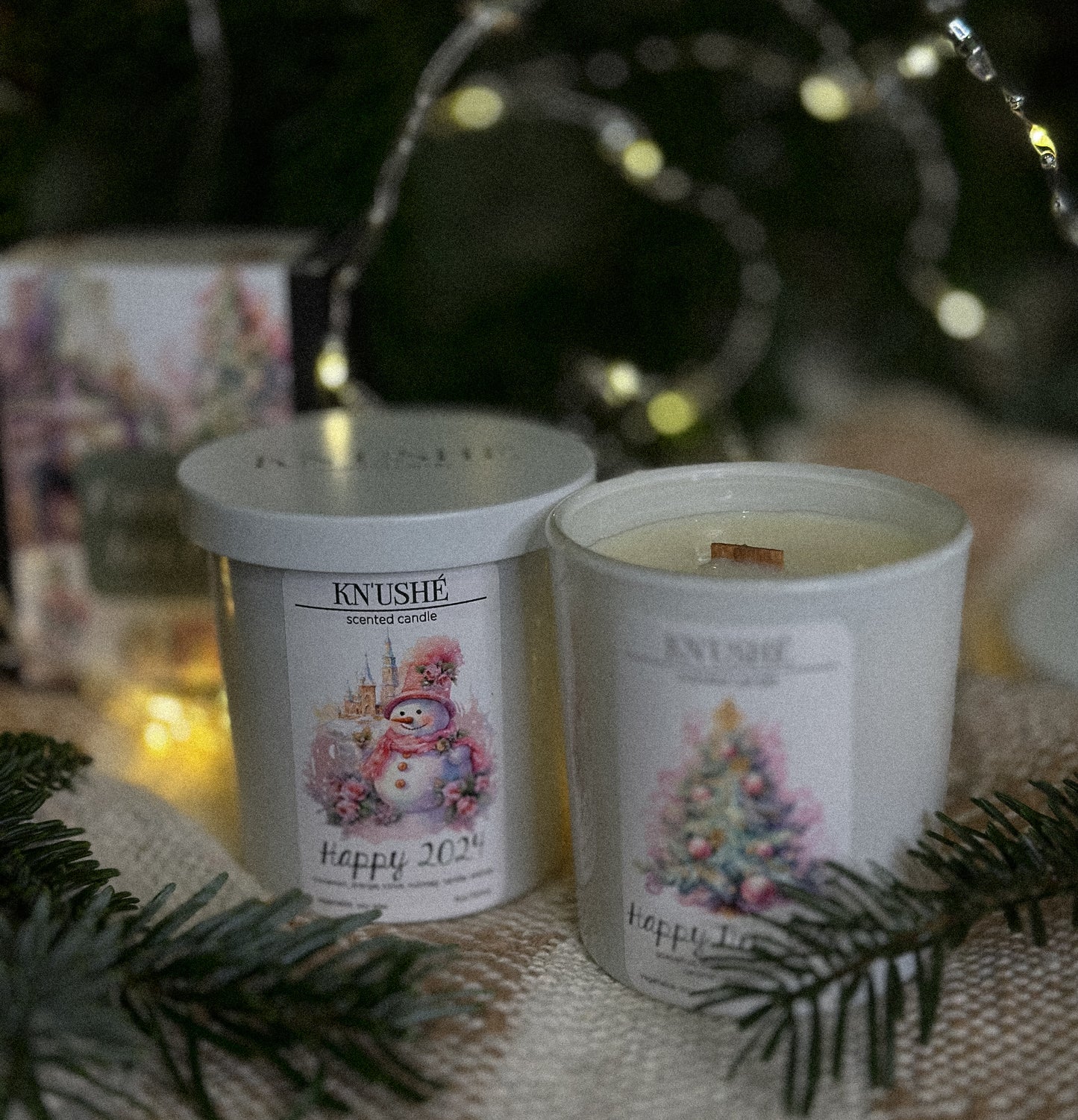 Christmas candle HAPPY 2024