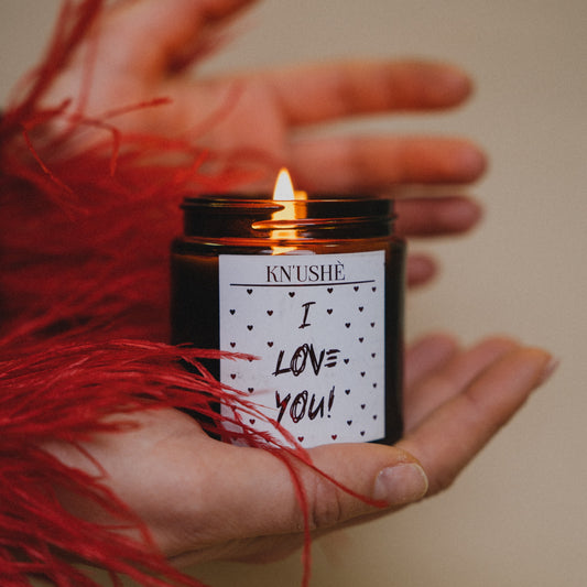 Soy wax candle “I LOVE YOU”