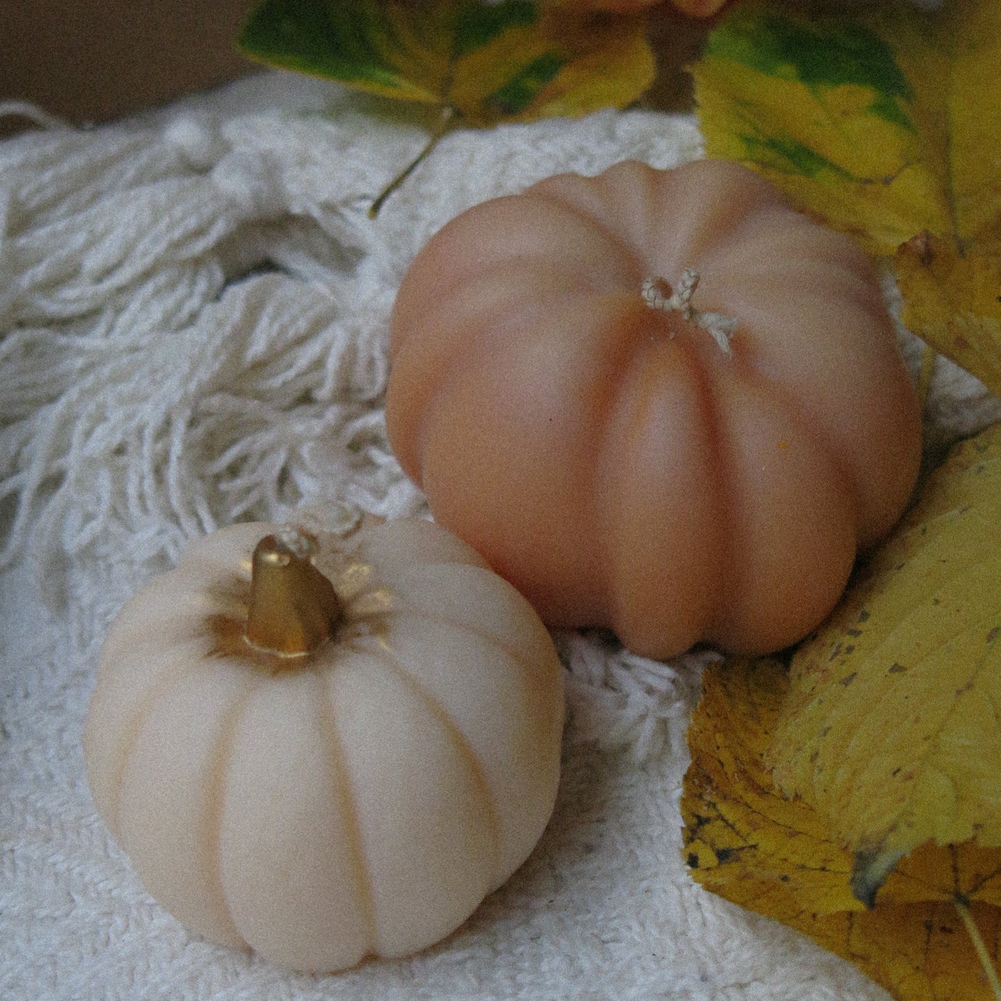 Decorative Pumpkin Candles Set of 2