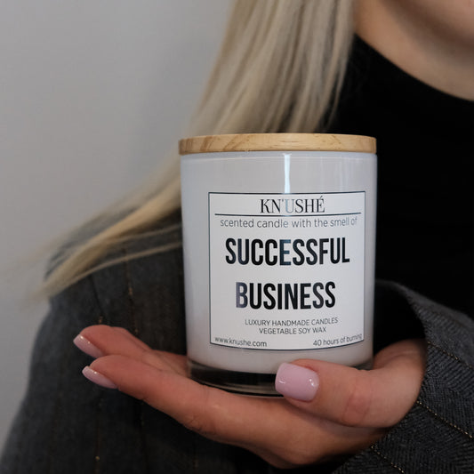 Scented candle  with the smell of "SUCCESSFUL BUSINESS"