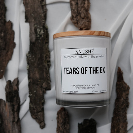 Scented candle  with the smell of "TEARS OF THE EX"